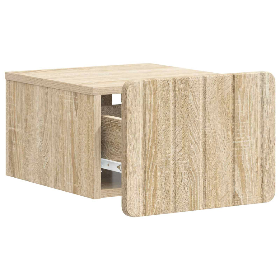 Wandbeugel Bedkast Sonoma Eiken 33 x 34,5 x 24 cm Bewerkt hout