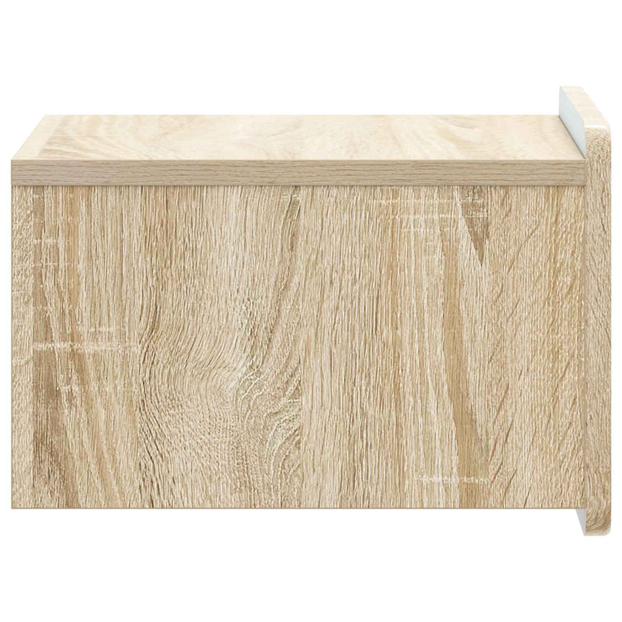 Wandbeugel Bedkast Sonoma Eiken 33 x 34,5 x 24 cm Bewerkt hout