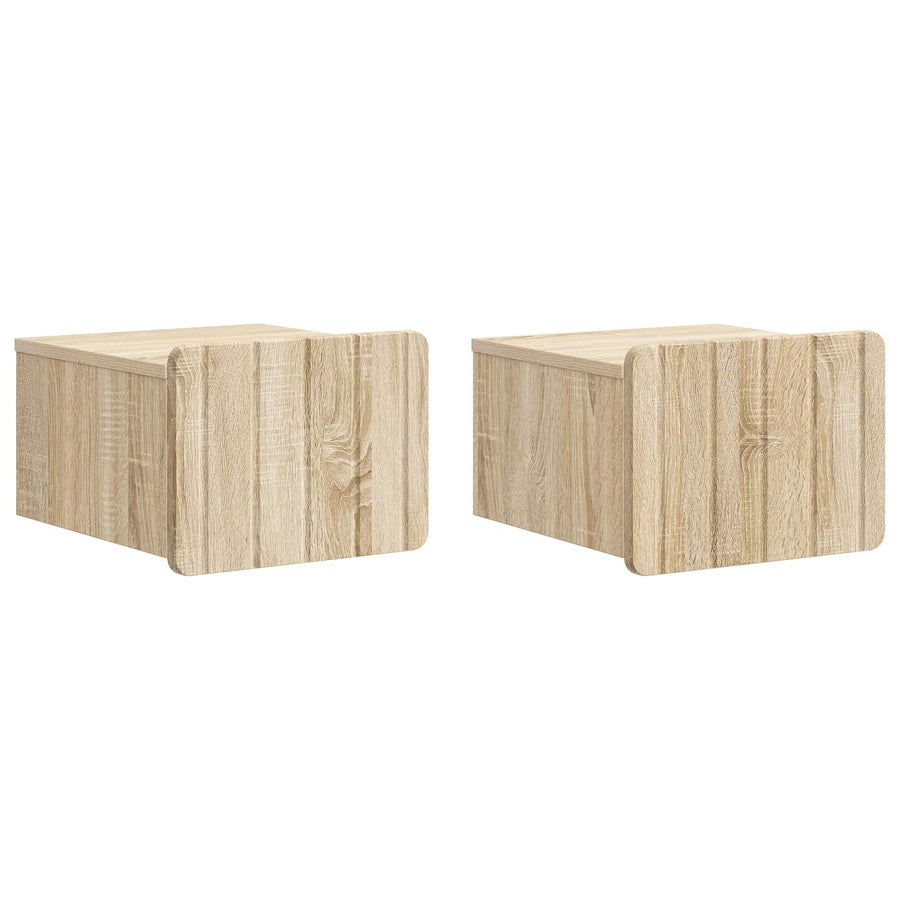 Wandbeugel Bedkast 2 pcs Sonoma Eiken 33 x 34,5 x 24 cm