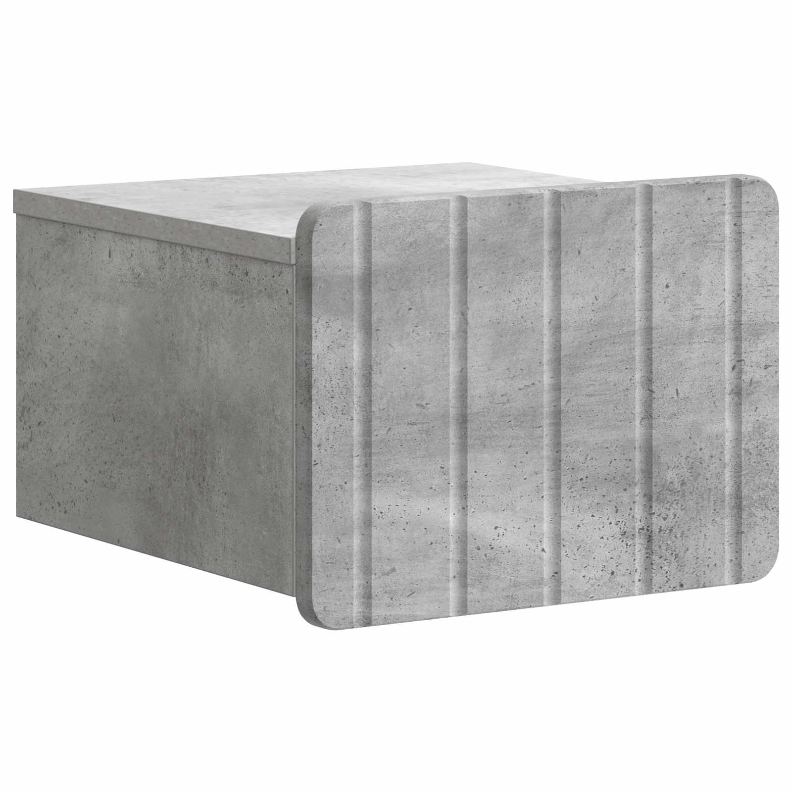 Wandbeugel Bedkast Betongrijs 33 x 34,5 x 24 cm Bewerkt hout