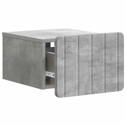 Wandbeugel Bedkast Betongrijs 33 x 34,5 x 24 cm Bewerkt hout