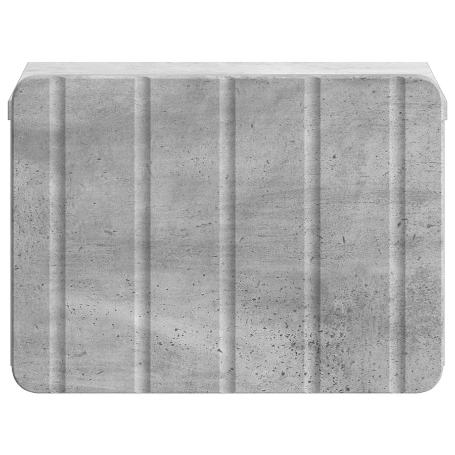 Wandbeugel Bedkast Betongrijs 33 x 34,5 x 24 cm Bewerkt hout
