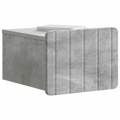 Wandbeugel Bedkast Betongrijs 33 x 34,5 x 24 cm Bewerkt hout