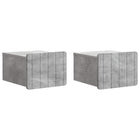 Wall bracket Murphy bed with drawer 2 pcs Concrete gray 33 x 34.5 x 24 cm