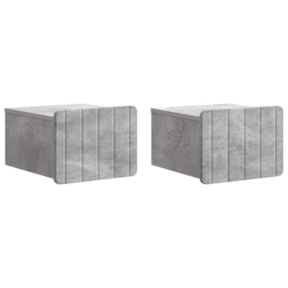 Wandbeugel Bedkast met lade 2 pcs Betongrijs 33 x 34,5 x 24 cm
