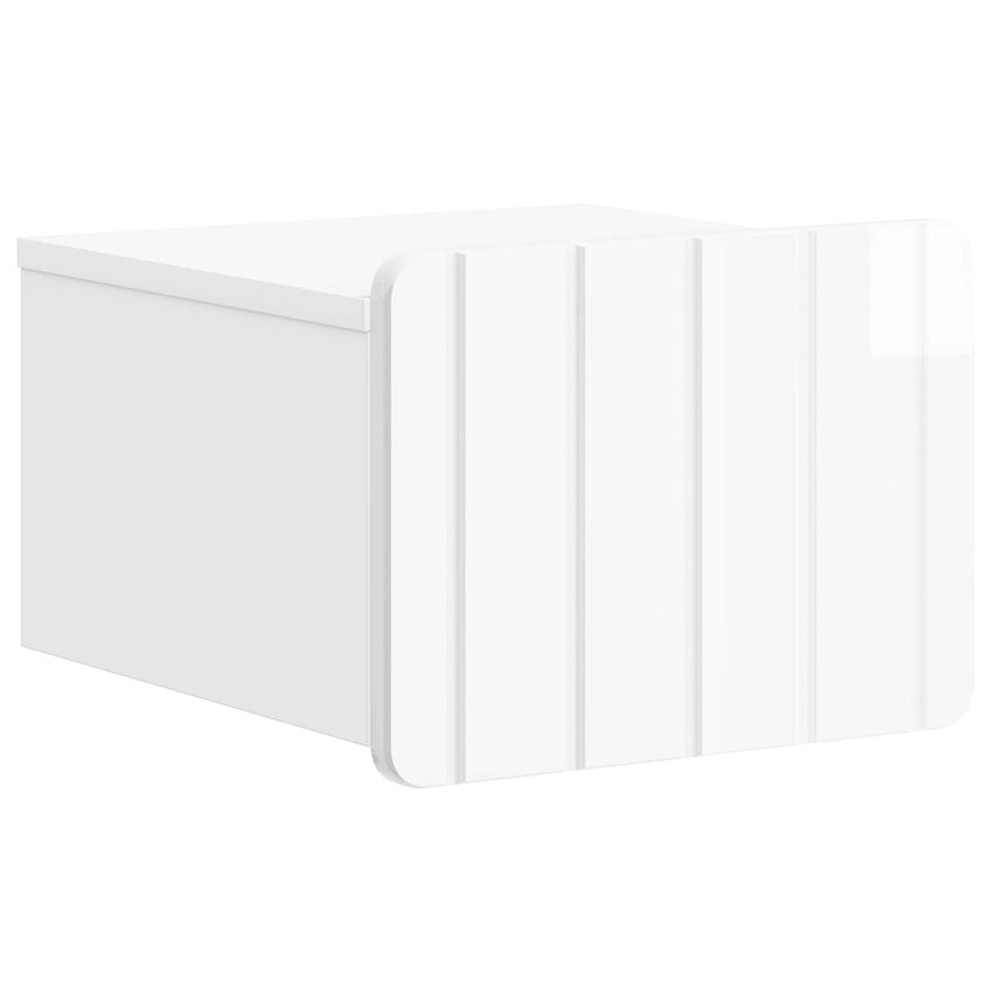 Wandbeugel Bedkast Hoogglans Wit 33 x 34,5 x 24 cm Bewerkt hout