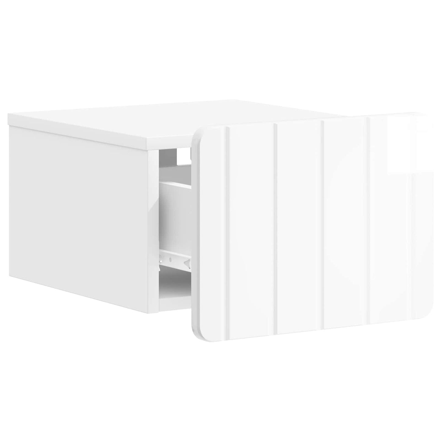Wandbeugel Bedkast Hoogglans Wit 33 x 34,5 x 24 cm Bewerkt hout