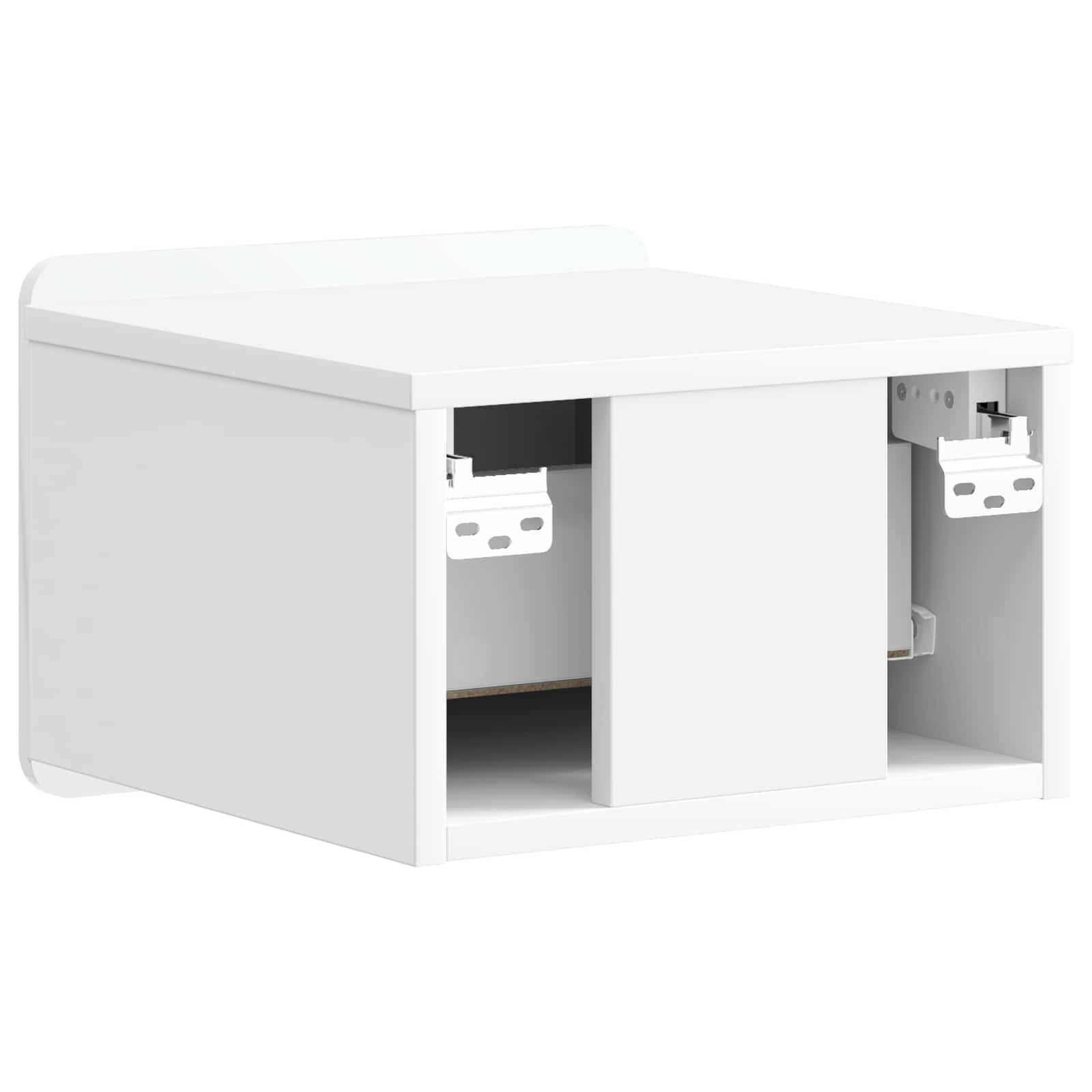 Wandbeugel Bedkast Hoogglans Wit 33 x 34,5 x 24 cm Bewerkt hout