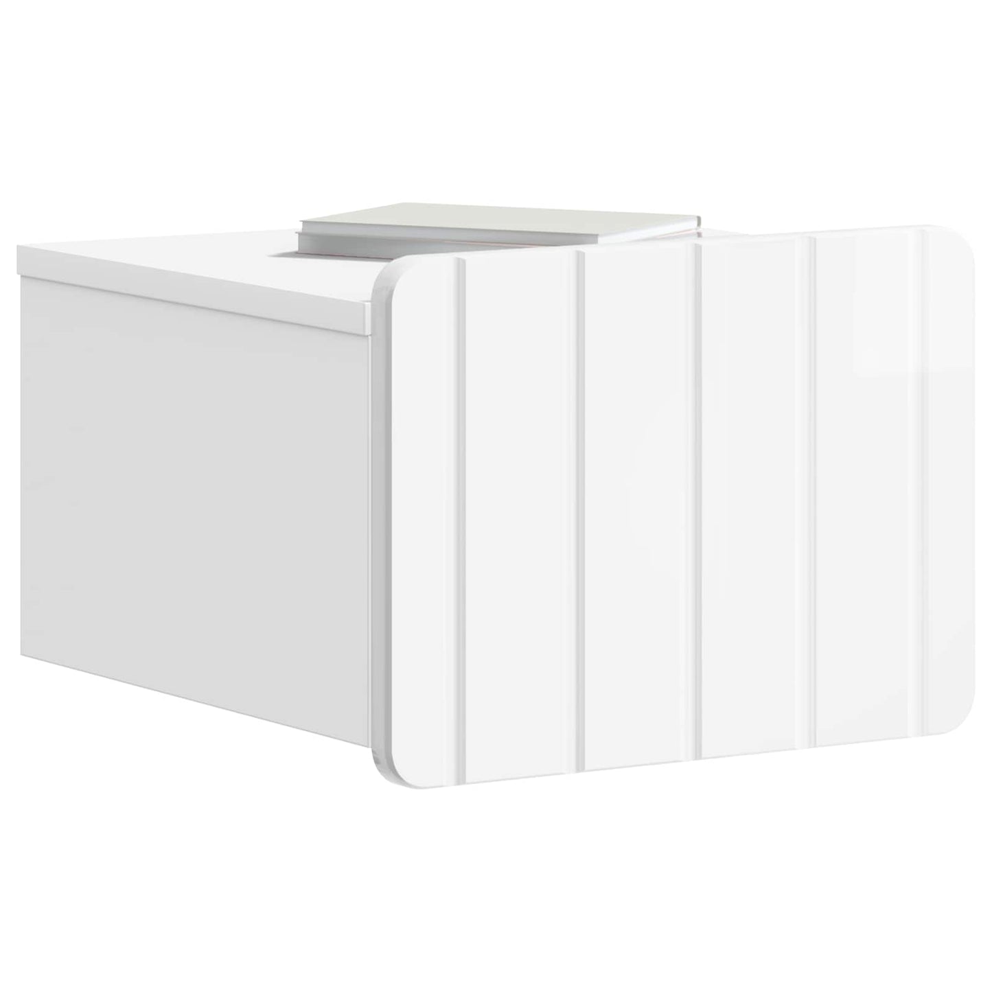 Wandbeugel Bedkast Hoogglans Wit 33 x 34,5 x 24 cm Bewerkt hout
