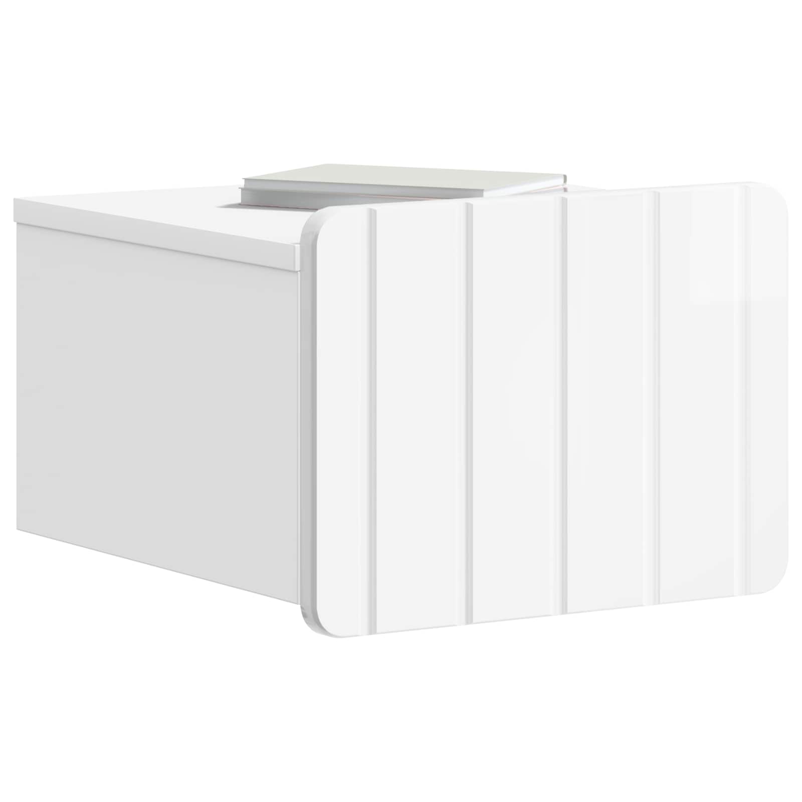 Wandbeugel Bedkast Hoogglans Wit 33 x 34,5 x 24 cm Bewerkt hout