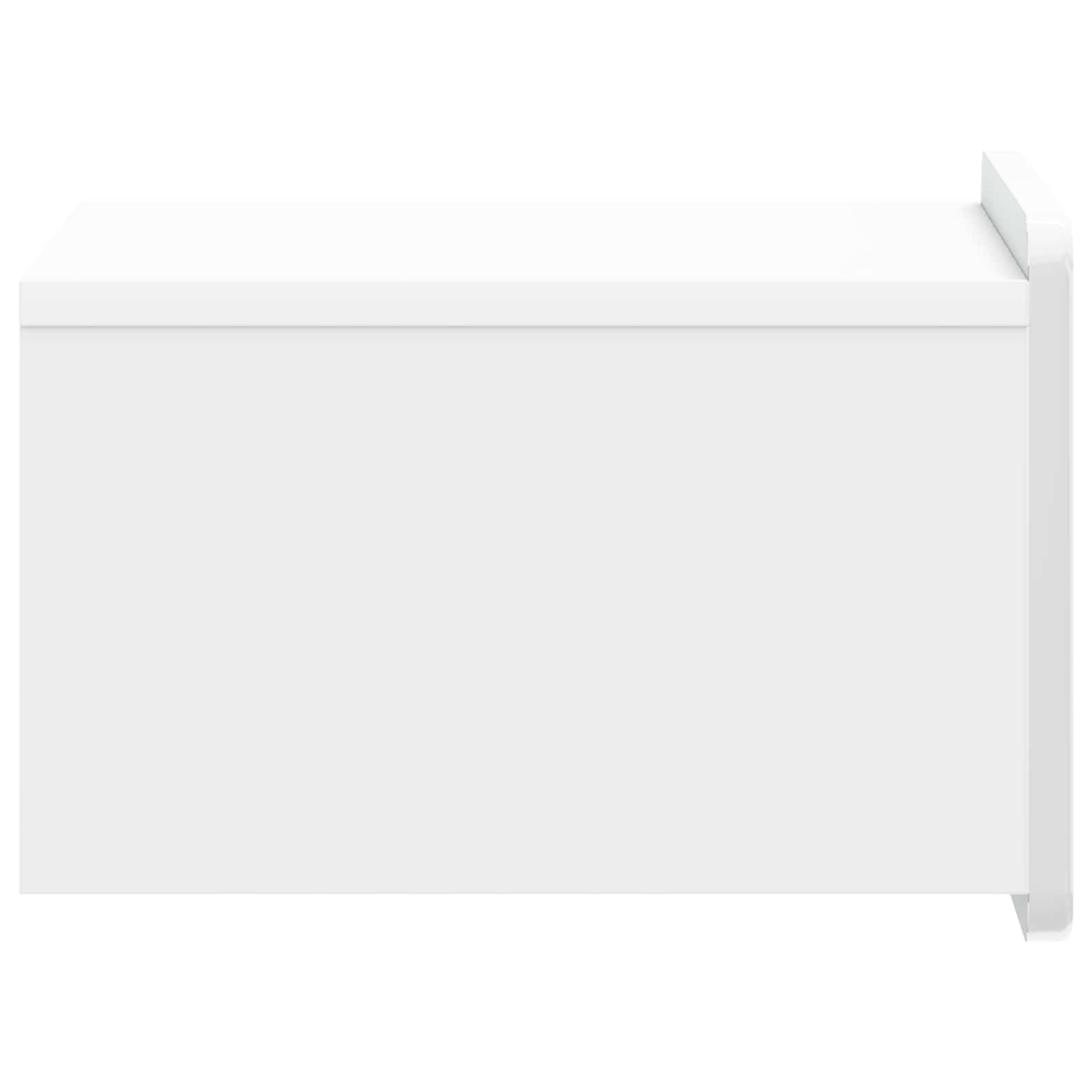 Wandbeugel Bedkast 2 pcs Hoogglans Wit 33 x 34,5 x 24 cm