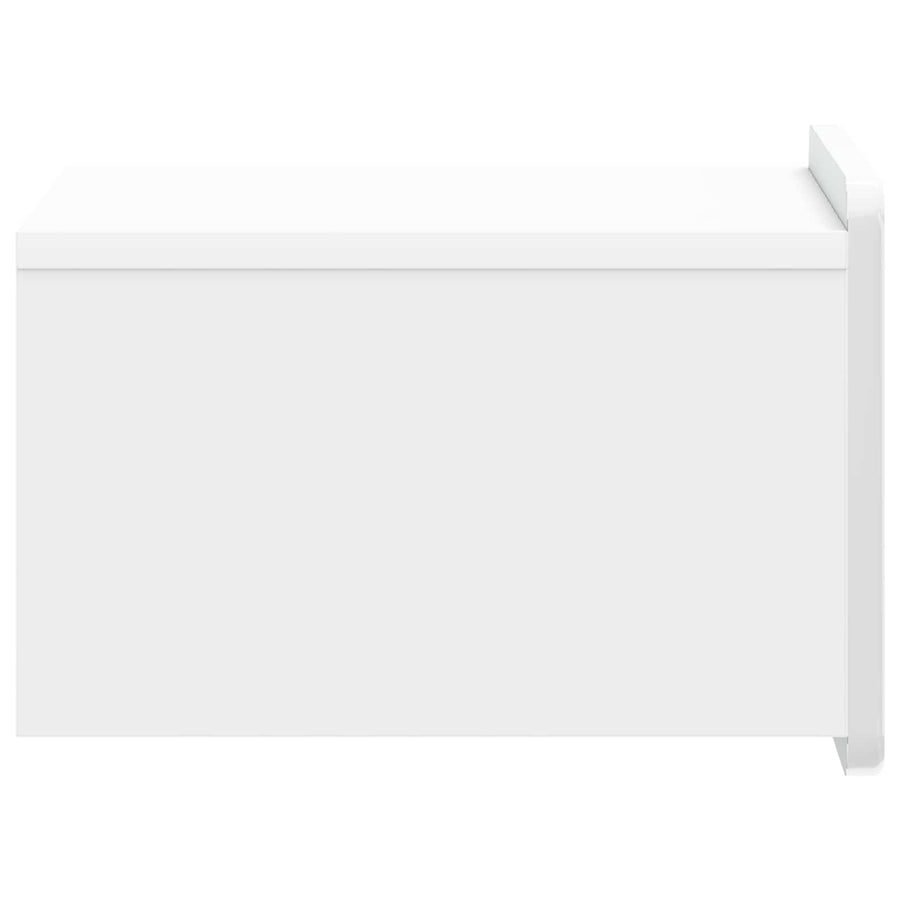 Wandbeugel Bedkast 2 pcs Hoogglans Wit 33 x 34,5 x 24 cm