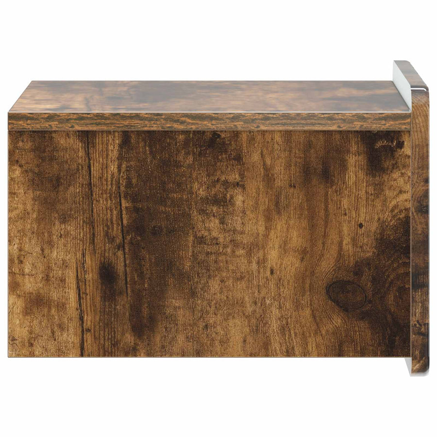 Wandbeugel Bedkast Gerookt eiken 33 x 34,5 x 24 cm Bewerkt hout