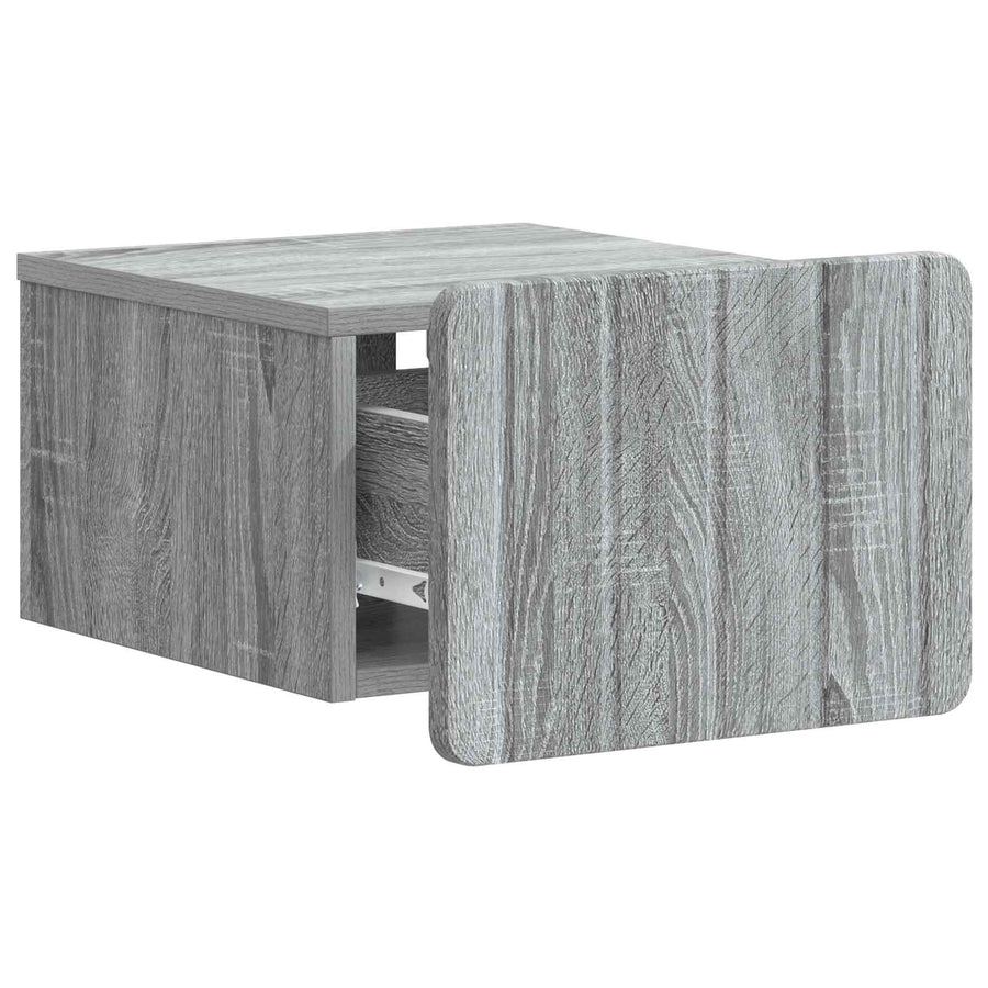 Wandbeugel Bedkast Grijs sonoma 33 x 34,5 x 24 cm Bewerkt hout