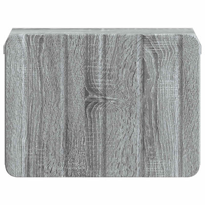 Wandbeugel Bedkast Grijs sonoma 33 x 34,5 x 24 cm Bewerkt hout