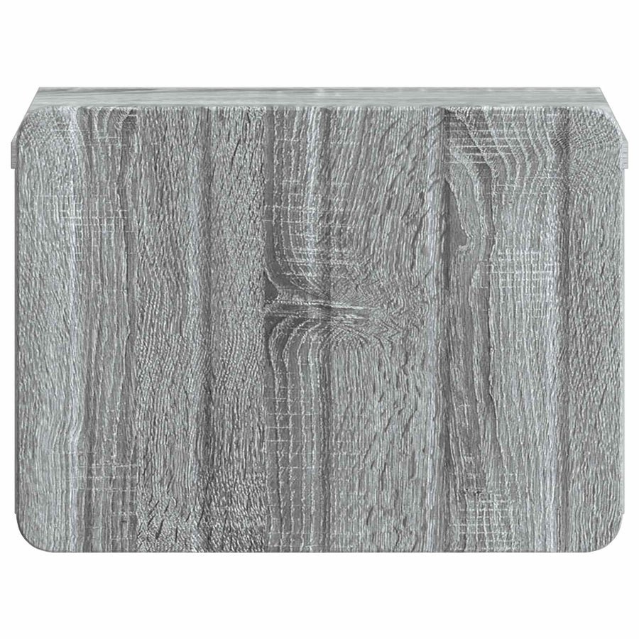 Wandbeugel Bedkast Grijs sonoma 33 x 34,5 x 24 cm Bewerkt hout