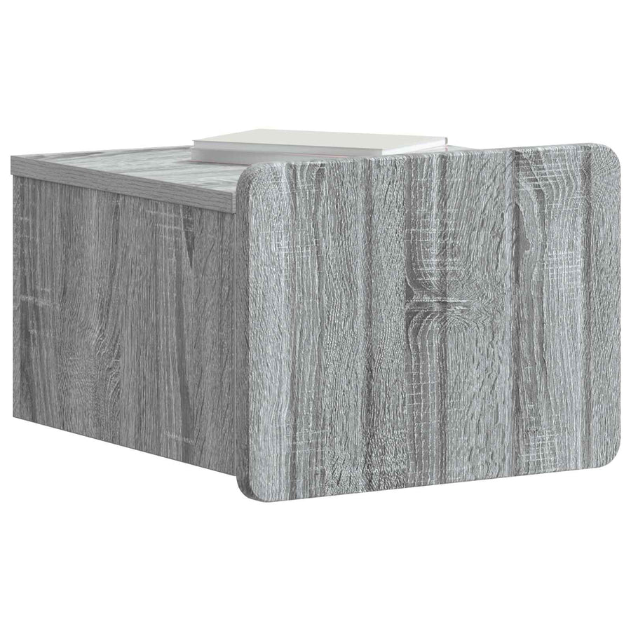Wandbeugel Bedkast Grijs sonoma 33 x 34,5 x 24 cm Bewerkt hout