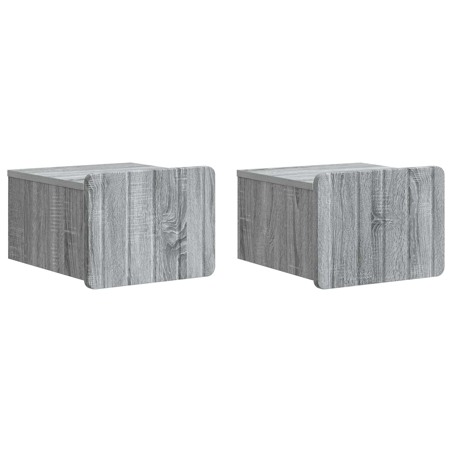 Wandbeugel Bedkast 2 pcs Grijs sonoma 33 x 34,5 x 24 cm