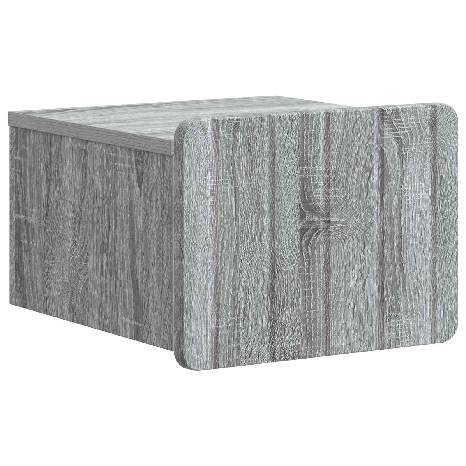 Wandbeugel Bedkast 2 pcs Grijs sonoma 33 x 34,5 x 24 cm