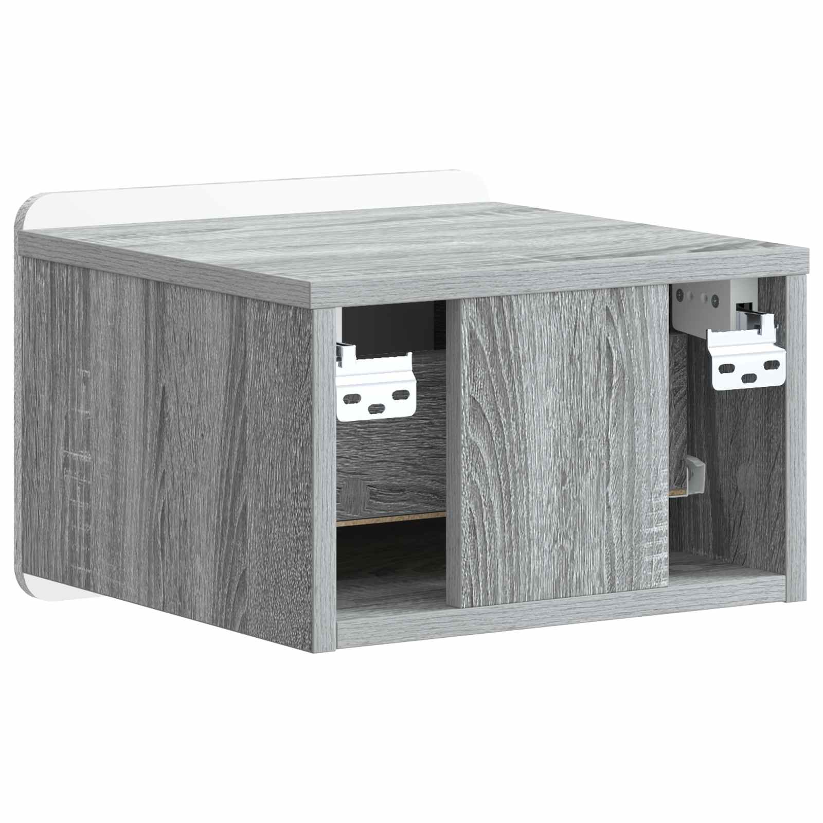 Wandbeugel Bedkast 2 pcs Grijs sonoma 33 x 34,5 x 24 cm