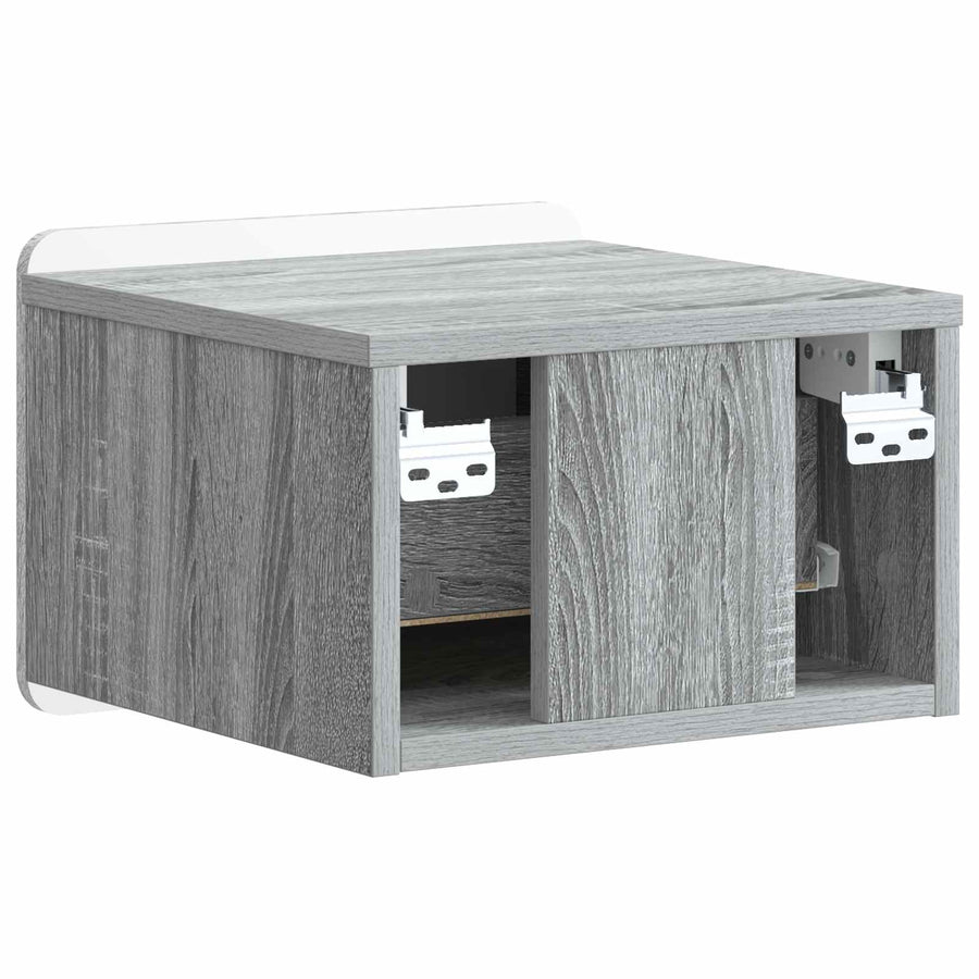 Wandbeugel Bedkast 2 pcs Grijs sonoma 33 x 34,5 x 24 cm