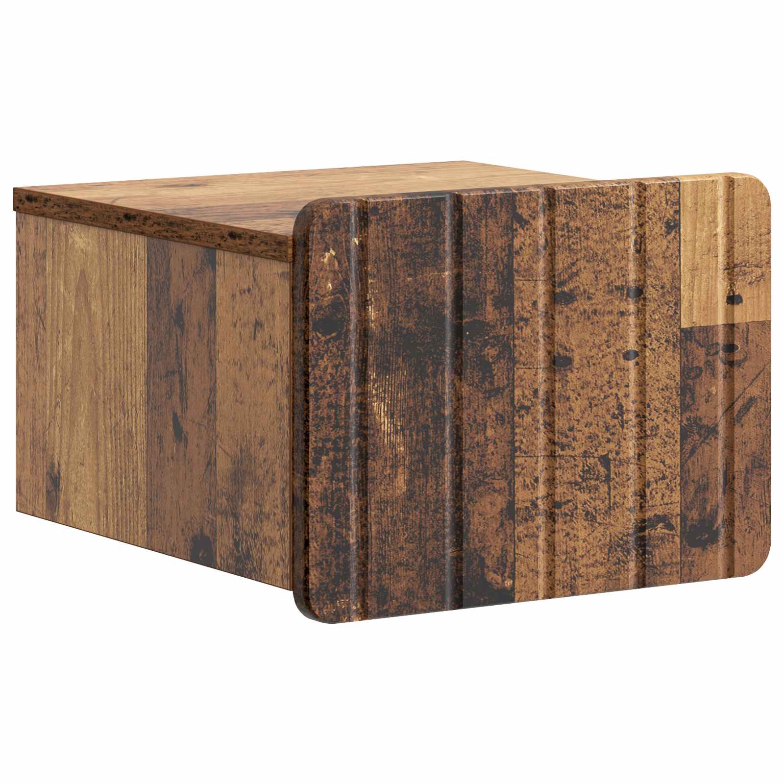 Wandbeugel Bedkast met lade 2 pcs Oud hout 33 x 34,5 x 24 cm