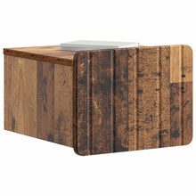 Wandbeugel Bedkast met lade 2 pcs Oud hout 33 x 34,5 x 24 cm
