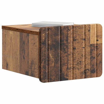 Wandbeugel Bedkast met lade 2 pcs Oud hout 33 x 34,5 x 24 cm