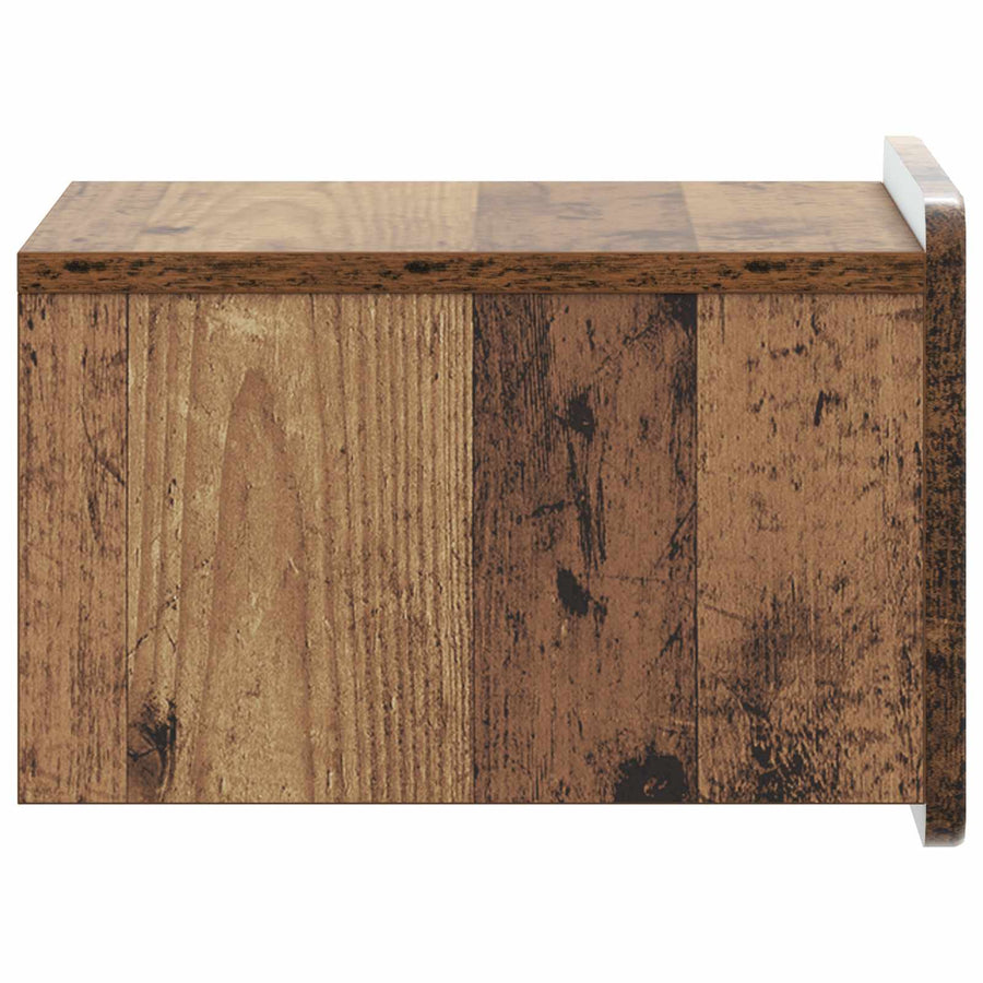 Wandbeugel Bedkast met lade 2 pcs Oud hout 33 x 34,5 x 24 cm