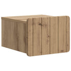 Wall bracket Bedside cabinet with drawer Artisanal oak 33 x 34.5 x 24 cm