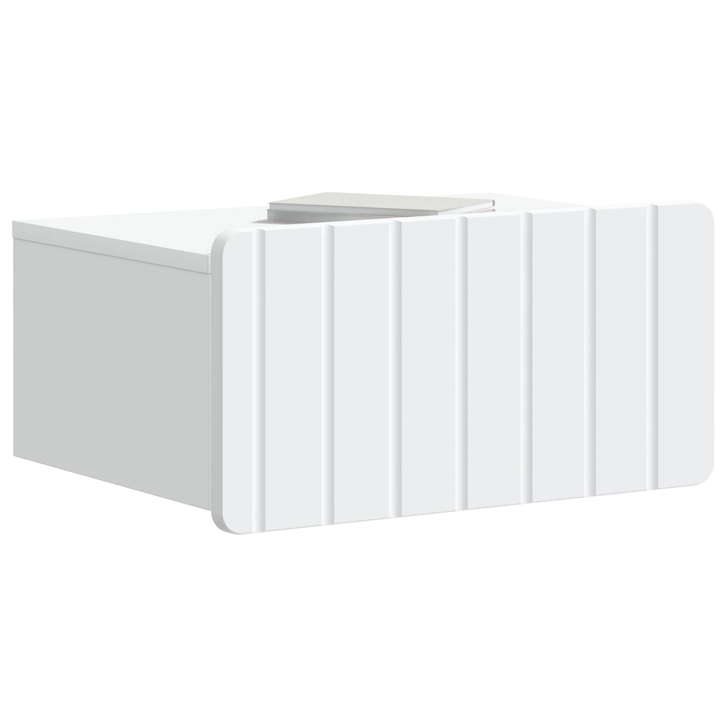 Wandbeugel Bedkast met lade Wit 49 x 34,5 x 24 cm Bewerkt hout