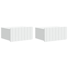 Wandbeugel Bedkast 2 pcs Wit 49 x 34,5 x 24 cm Bewerkt hout