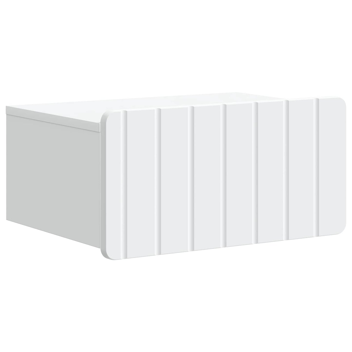 Wandbeugel Bedkast 2 pcs Wit 49 x 34,5 x 24 cm Bewerkt hout