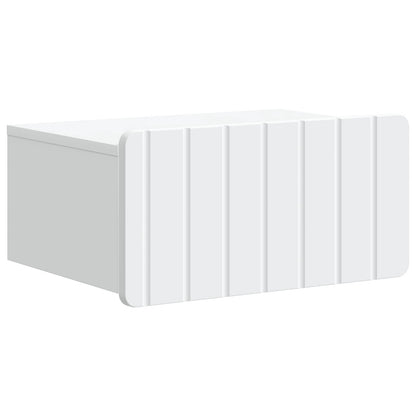 Wandbeugel Bedkast 2 pcs Wit 49 x 34,5 x 24 cm Bewerkt hout