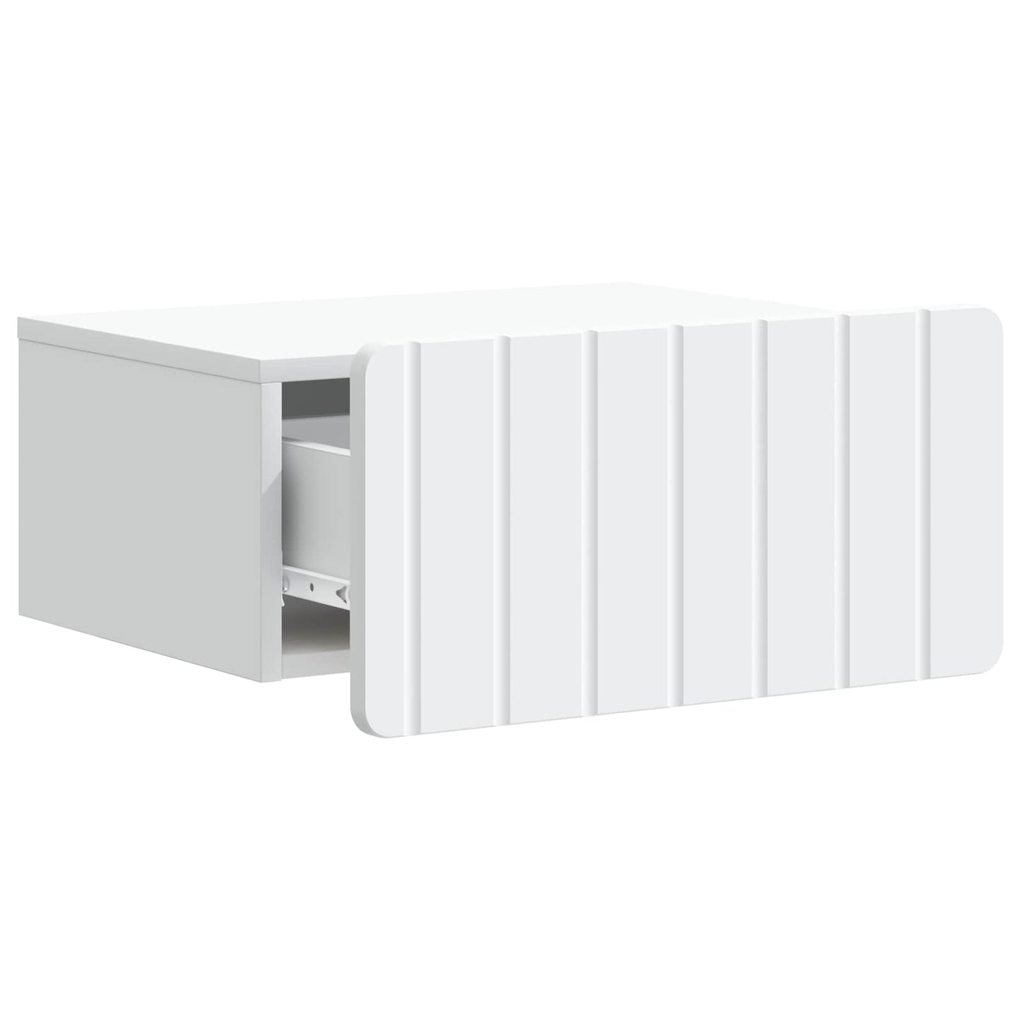 Wandbeugel Bedkast 2 pcs Wit 49 x 34,5 x 24 cm Bewerkt hout