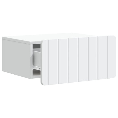 Wandbeugel Bedkast 2 pcs Wit 49 x 34,5 x 24 cm Bewerkt hout