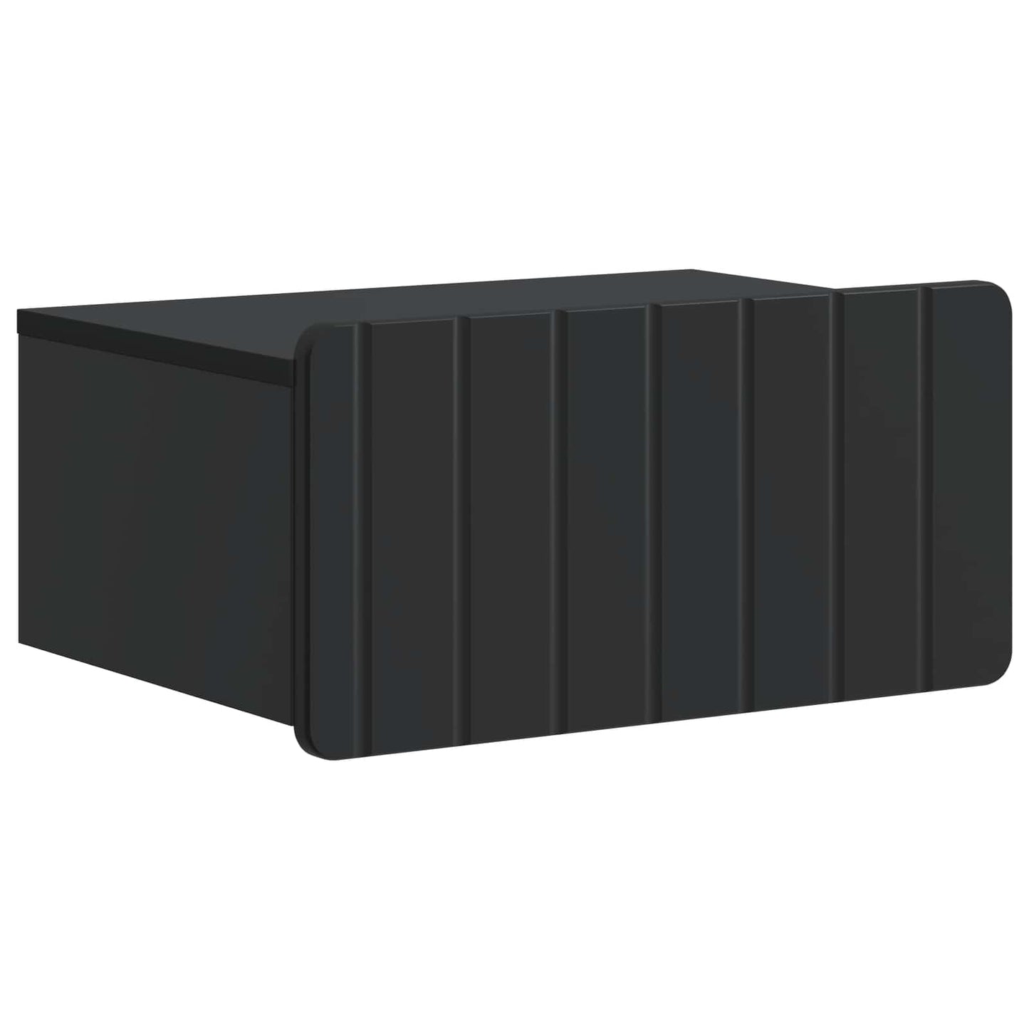 Wandbeugel Bedkast 2 pcs Zwart 49 x 34,5 x 24 cm Bewerkt hout