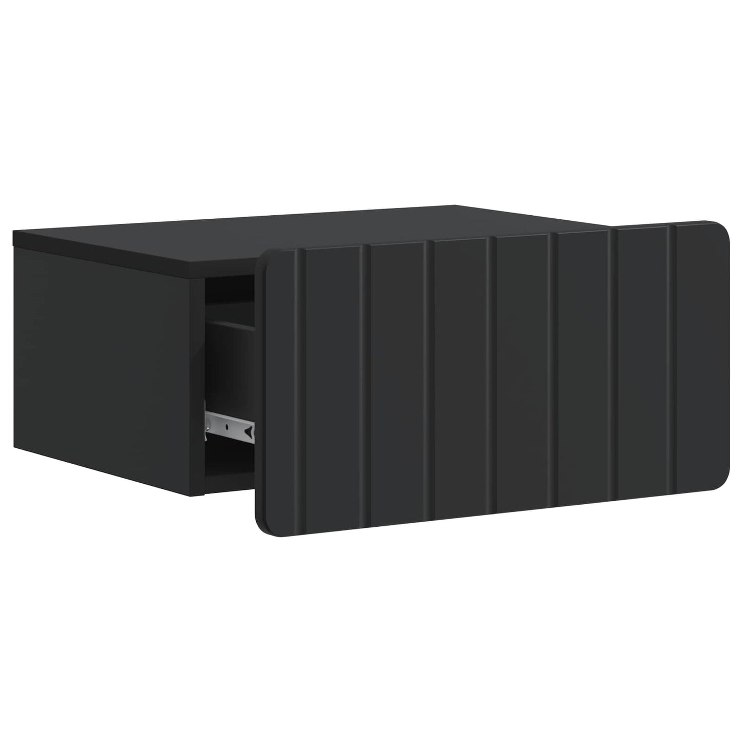 Wandbeugel Bedkast 2 pcs Zwart 49 x 34,5 x 24 cm Bewerkt hout