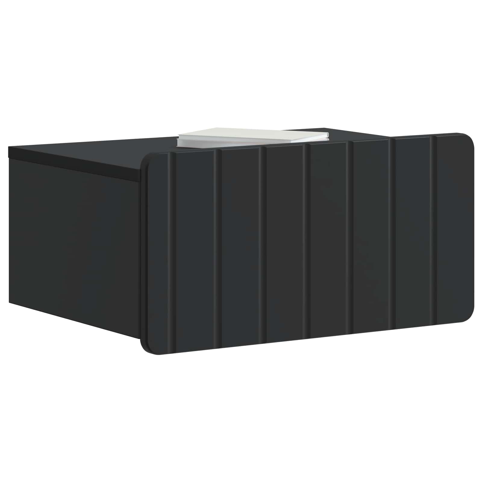 Wandbeugel Bedkast 2 pcs Zwart 49 x 34,5 x 24 cm Bewerkt hout