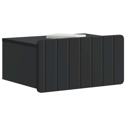 Wandbeugel Bedkast 2 pcs Zwart 49 x 34,5 x 24 cm Bewerkt hout