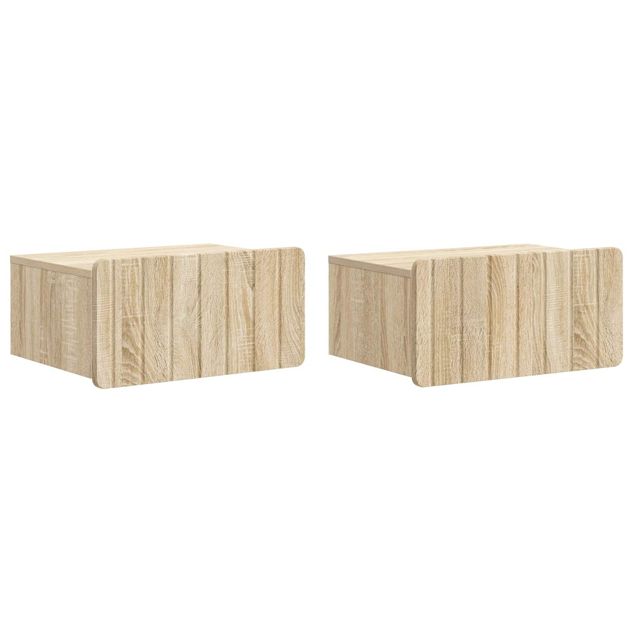 Wandbeugel Bedkast 2 pcs Sonoma Eiken 49 x 34,5 x 24 cm