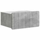 Nachtkastje wandmontage 49x34,5x24 cm betongrijs bewerkt hout