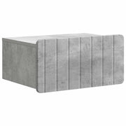 Nachtkastje wandmontage 49x34,5x24 cm betongrijs bewerkt hout