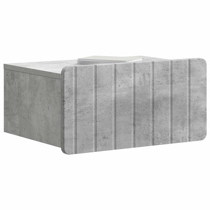 Wandbeugel Bedkast Betongrijs 49 x 34,5 x 24 cm Bewerkt hout