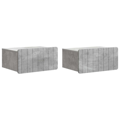 Wandbeugel Bedkast met lade 2 pcs Betongrijs 49 x 34,5 x 24 cm