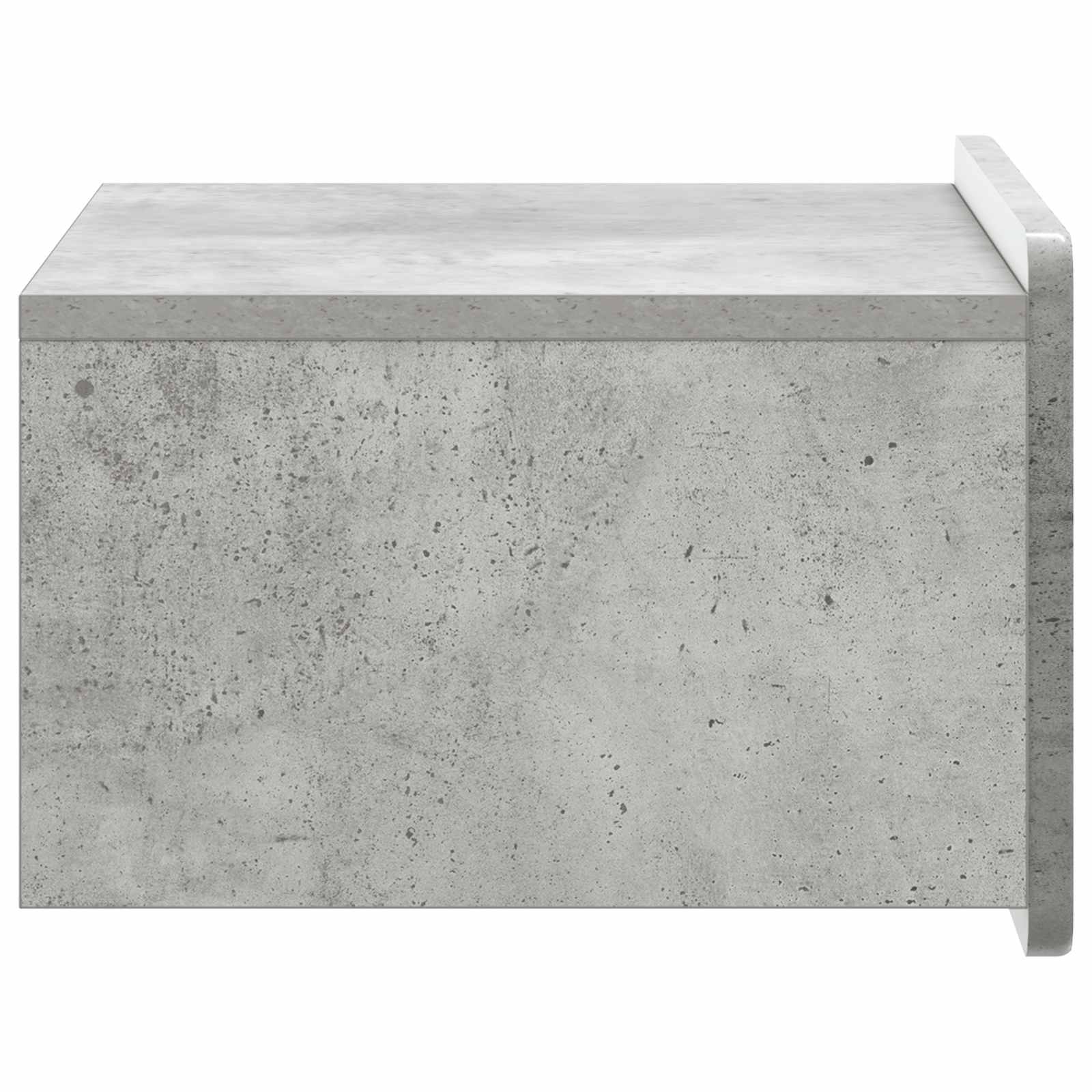 Wandbeugel Bedkast met lade 2 pcs Betongrijs 49 x 34,5 x 24 cm