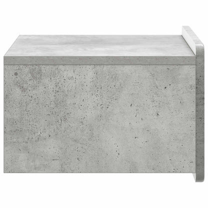 Wandbeugel Bedkast met lade 2 pcs Betongrijs 49 x 34,5 x 24 cm