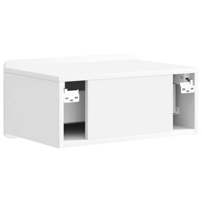 Wandbeugel Bedkast Hoogglans Wit 49 x 34,5 x 24 cm Bewerkt hout