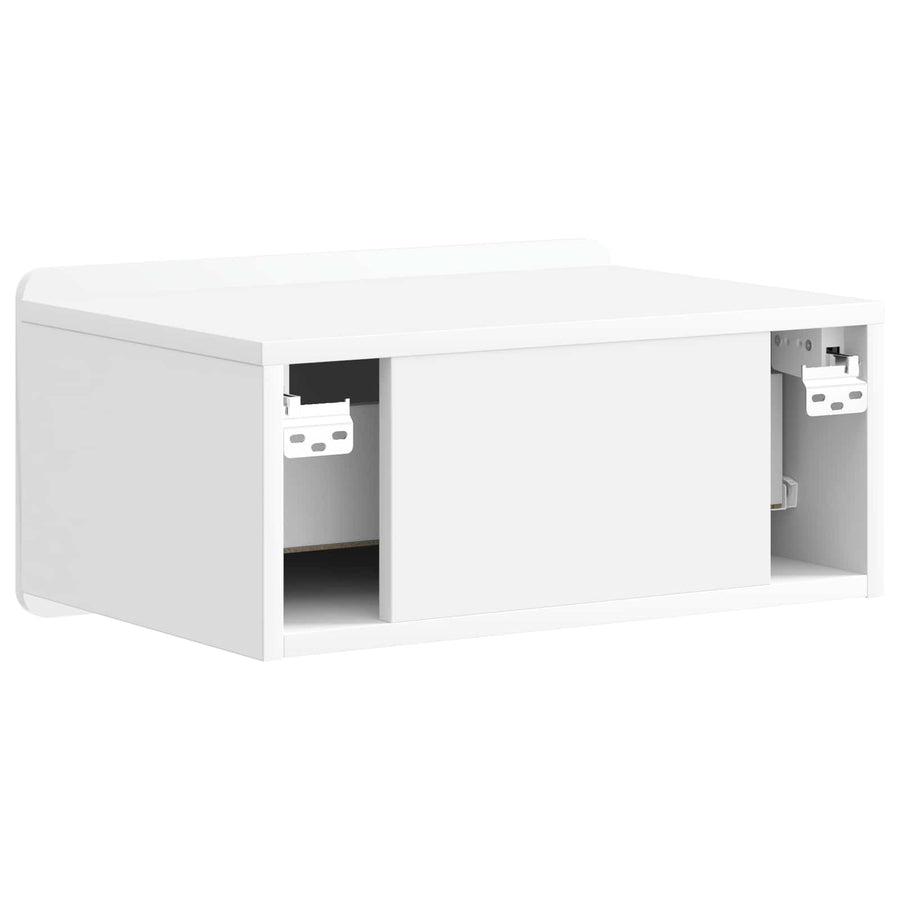 Wandbeugel Bedkast Hoogglans Wit 49 x 34,5 x 24 cm Bewerkt hout