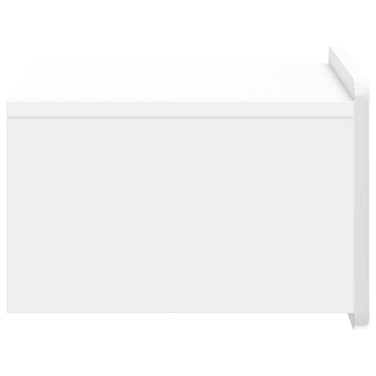 Wandbeugel Bedkast Hoogglans Wit 49 x 34,5 x 24 cm Bewerkt hout